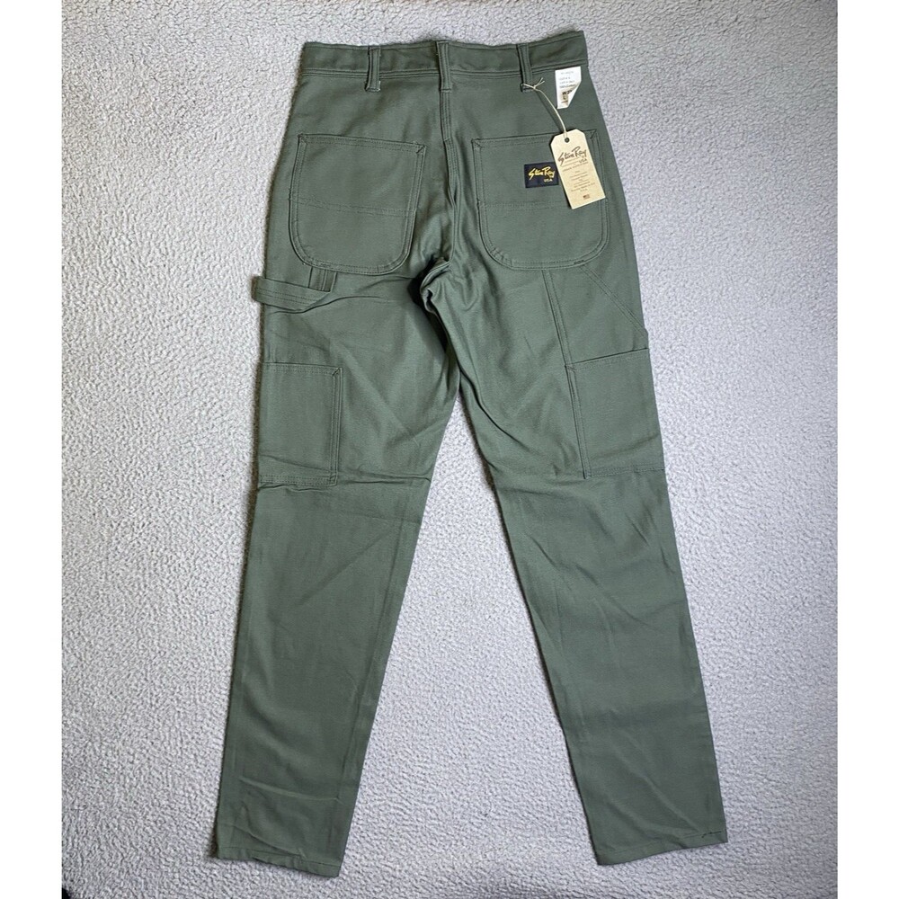 Stan Ray Pants Mens 27x32 (28x33) Green Carpenter Cargo Painter Work USA UO NWT